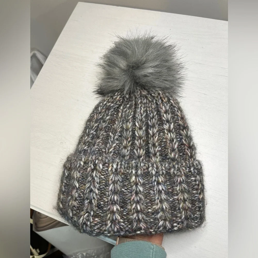 Norla Made In Canada Alpaca & Wool Blend Beanie With A Fluffy Pom Pom
